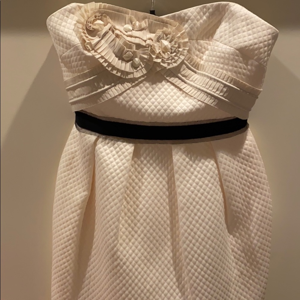 BCBG winter white cocktail mini dress